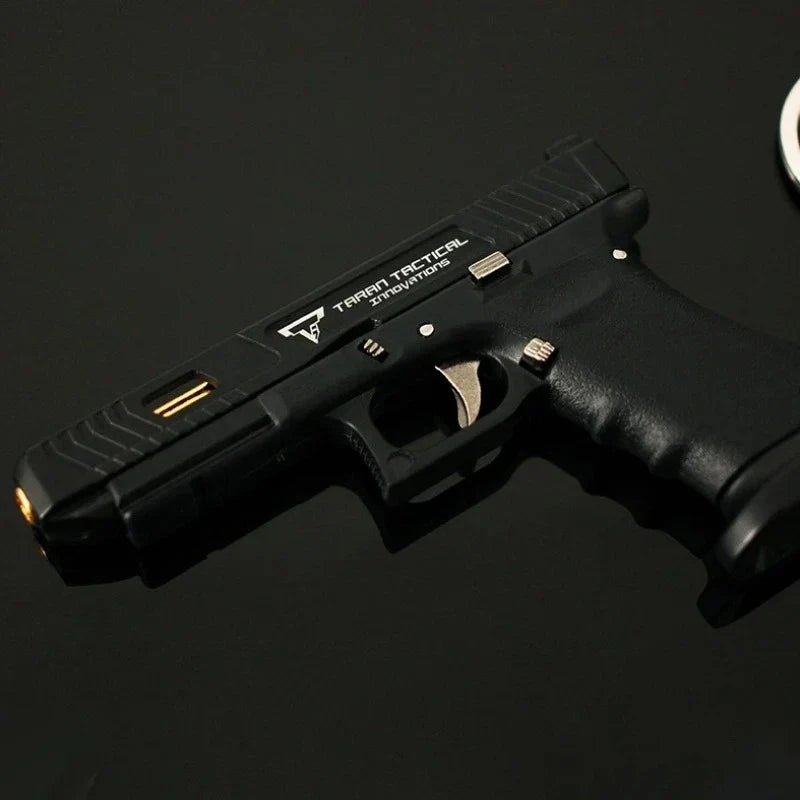 1:3 Mini G34 Pistol Model Keychain - Semi-Alloy Disassembly Toy Bag Pendant Collectible Craft