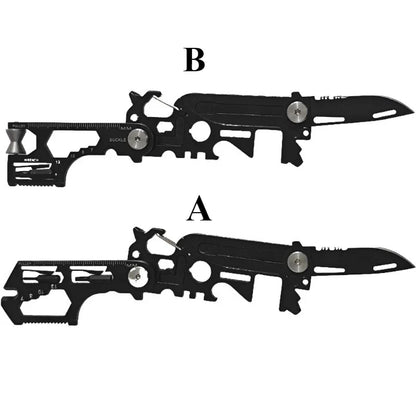 Multifunctional Outdoor Tool Card – Folding Molle Scissors, Mini Army Knife & Bicycle Repair EDC Camping Gear
