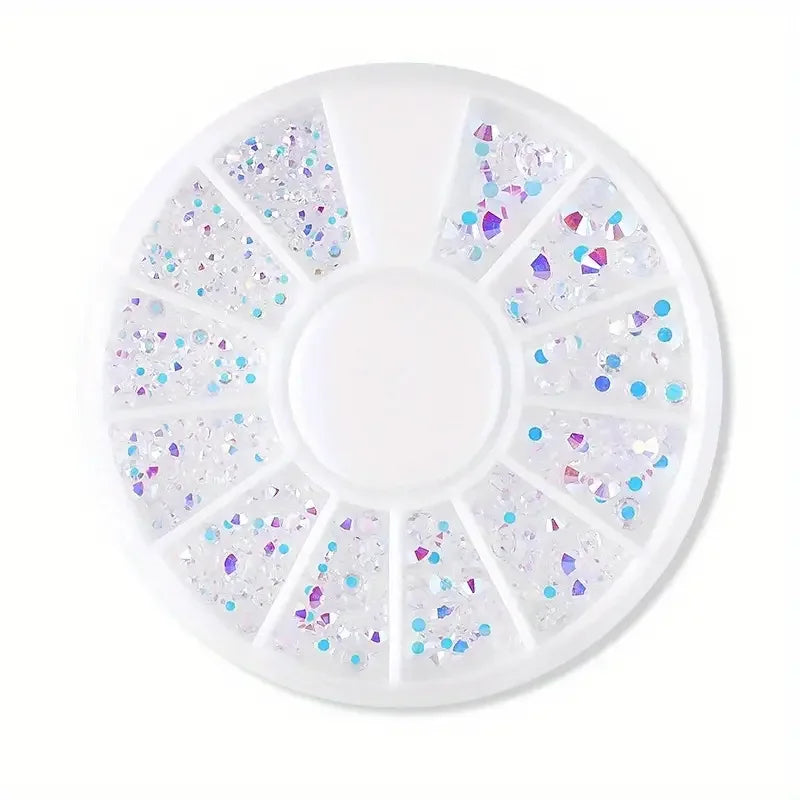 Nail Art Rhinestone Gems - Glitter Crystal Beads Manicure Decoration Accessories for Professional Nail Design