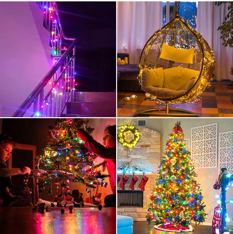 Outdoor LED String Lights — Waterproof Christmas & Fairy Garland for Garden, Home, and Holiday Party Decor