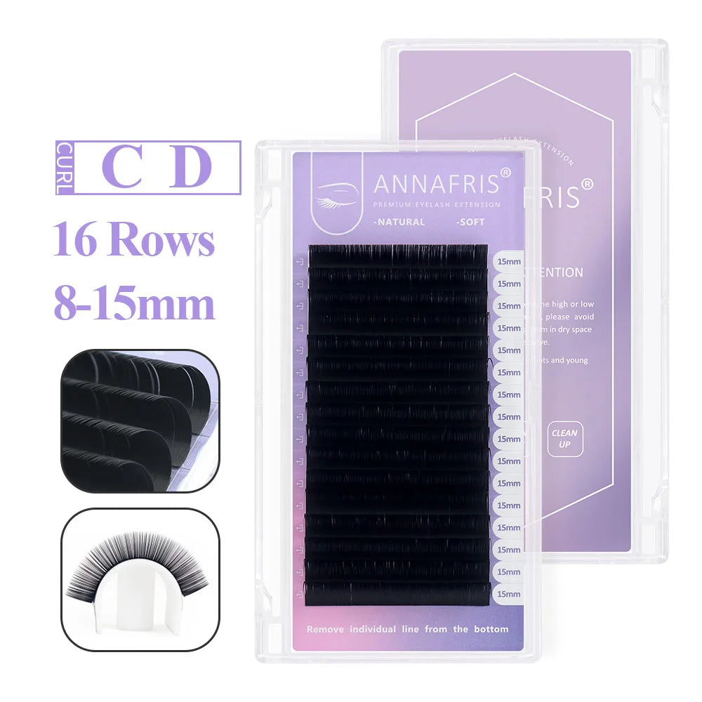 ANNAFRIS 50pcs Disposable Eyelash & Eyebrow Brushes — Soft Crystal Lash Extension Mascara Wands Makeup Tools