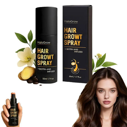 Halogrow Hair Growth Spray - Fast Scalp Serum Treatment for Hair Care, Strengthening & Hair Loss Prevention
