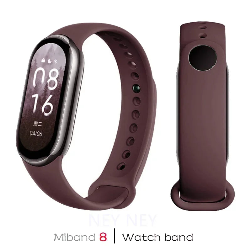 Waterproof Silicone Sport Strap for Xiaomi Mi Band 9/8/NFC – Replacement Smart Bracelet Accessory