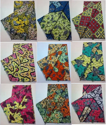 African Ankara Wax Print Fabric - 100% Cotton Batik Patchwork Sewing Material for Dresses & Crafts