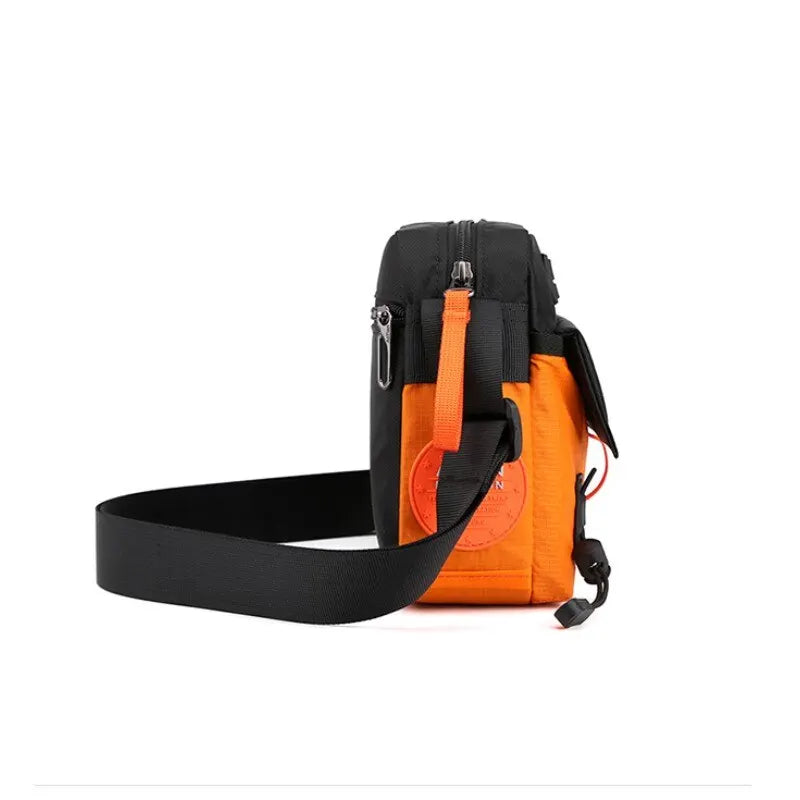 New Horizontal Shoulder Bag | Outdoor Leisure Messenger Handbag | Fashion Nylon Color Contrast Bag