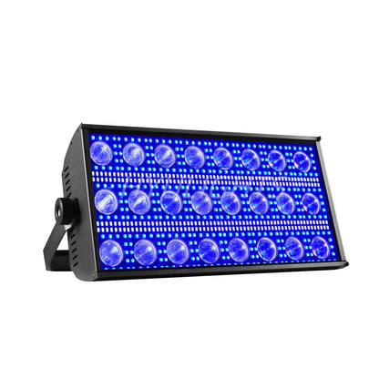 300W RGBW LED Stage Light - DMX512 Strobe Wash & Beam DJ Party Lighting with Sound Control