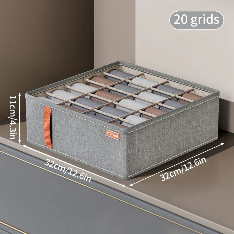 Foldable Underwear Storage Box – Non-Woven Organizer for Panties, Bra, Socks, Clothes Separator for Bedroom Drawers & Wardrobe