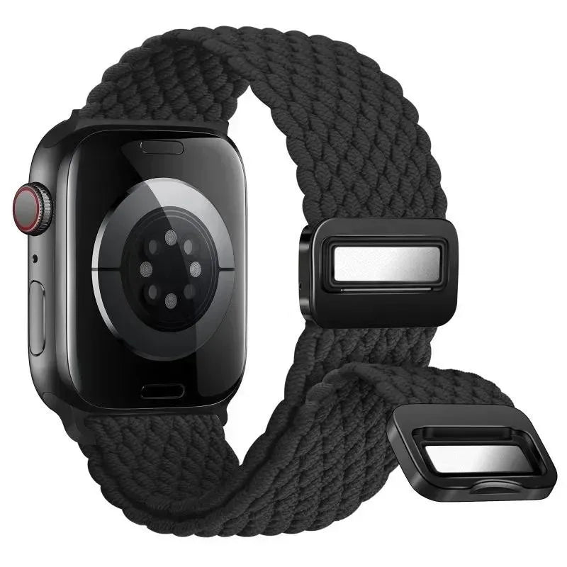 Nylon Braided Apple Watch Band - Durable Replacement Strap for Series 10/9/8/7/6/5/3 SE Ultra 49mm to 38mm