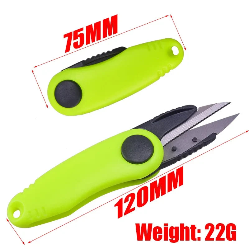 Fishing Quick Knot Tool Kit - Stainless Steel Shrimp Shape Line Cutter Scissors Clipper Nipper Accessories