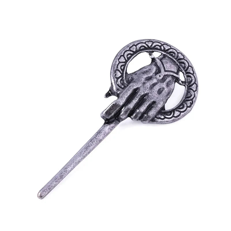 Hand of the King Brooch Badge – Song of Ice & Fire Inspired Vintage Punk Finger Fist Pin Jewelry for Men & Women Cosplay Fan Gift