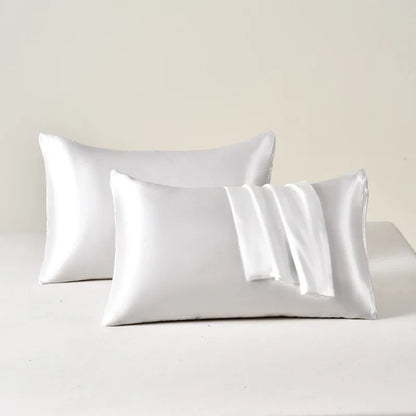 2PCS Satin Pillowcase Set - Soft Smooth Cooling Pillow Covers for Skin & Hair Care