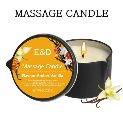 Massage Oil Candle – Aromatherapy Stress Relief Scented Candle for Skin Moisturizing & Spa Relaxation Luxury Home Wellness Candle