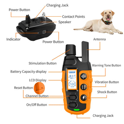 3300Ft Remote Dog Training Collar - Rechargeable Waterproof E-Collar with Beep, Vibration & Training Modes