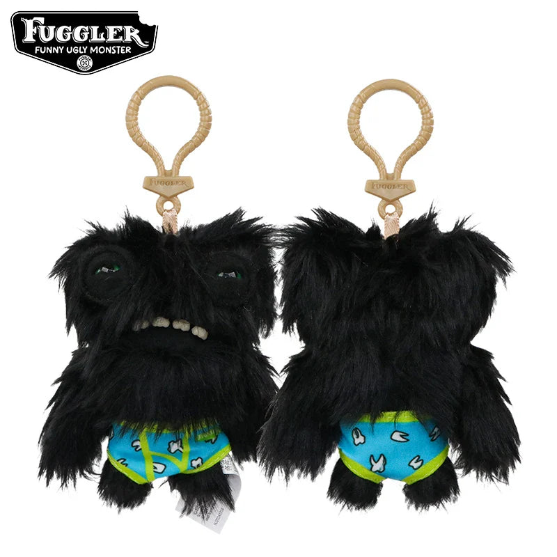 Original Fuggler Tooth Monster Keychain – Cute Wide-Eyed Plush Toy, Funny Ugly Monster Doll Pendant Gift