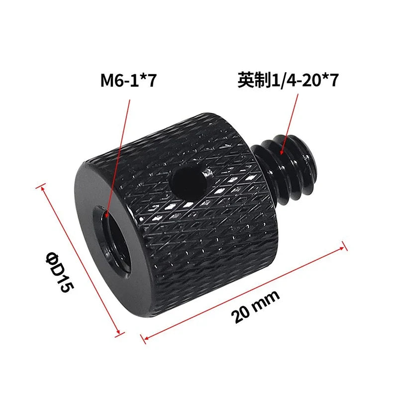 Reinforced Camera Screw Adapter - 1/4 to 3/8 Inch Male Female Thread Converter for Tripod Monopod Ball Head Light Bike Mount