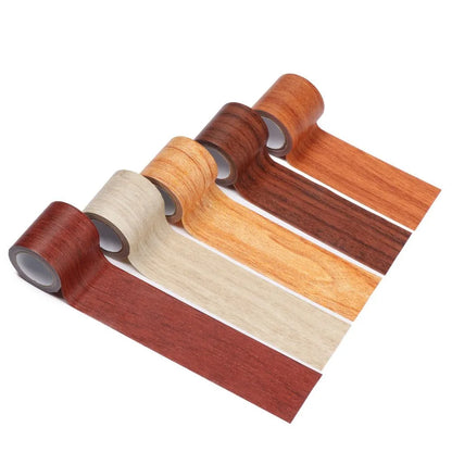 Wood Grain Skirting Repair Tape - 5M Self-Adhesive Furniture Renovation Wall & Floor Trim Sticker