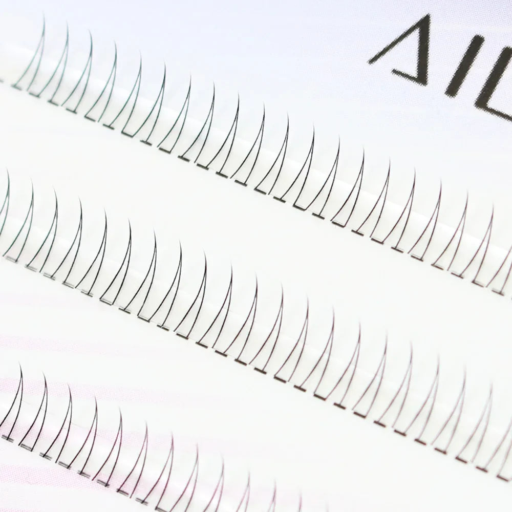 Korean J-Curl V-Shape Black Manga Under Eyelashes — Soft Natural Bottom Lash Clusters (Bunches)