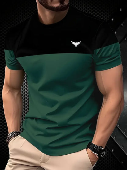 Men’s 3D Printed Sports T-Shirt - Breathable Round Neck Polyester Casual Summer Tee Top