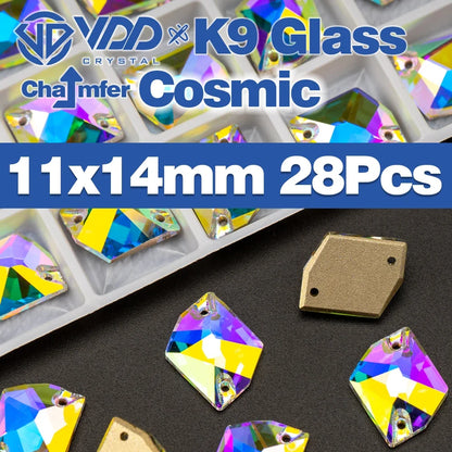 AAAAA K9 Glass Sew-On Rhinestones - AB Crystal Flatback Stones for Wedding Dress & Clothing Accessories