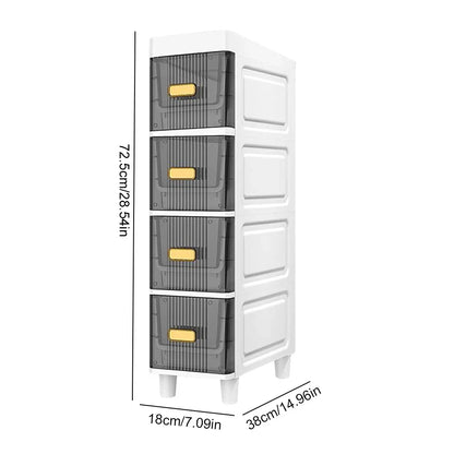 Narrow Toilet Storage Cabinet – 4/5 Tier Waterproof Corner Shelf & Crevice Side Rack