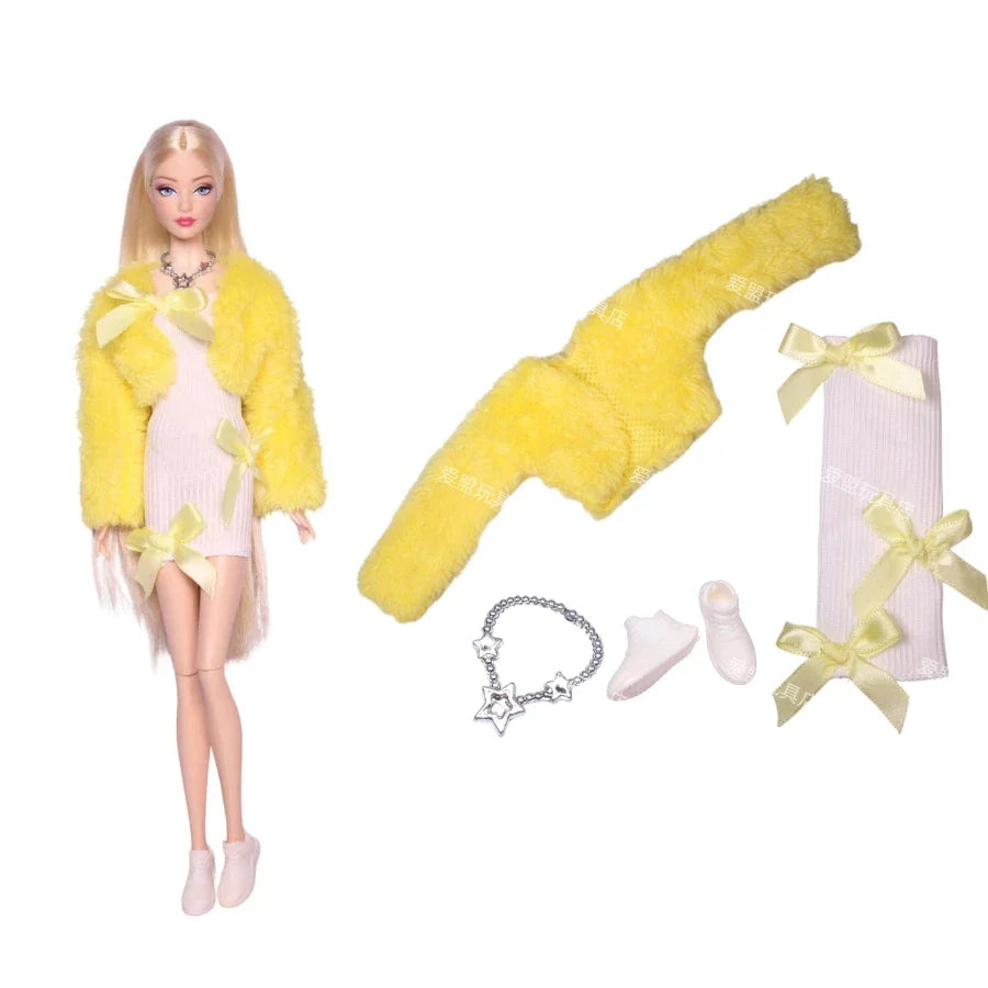 Doll Clothes for 30CM Barbie – Short Skirt, Outer Garment, Pants & Shoes Accessories