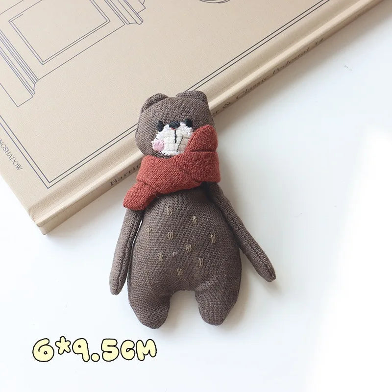 Cute Animal Brooch Pin - Bunny, Bear & Tulip Design Scarf Hair Clip Accessories for Women & Girls