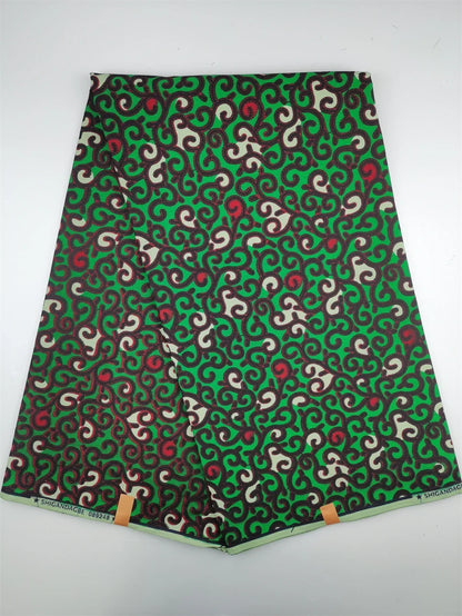 Guaranteed Original African Wax Fabric - 100% Cotton Real Ankara Print 6 Yards for Wedding Dresses & Sewing