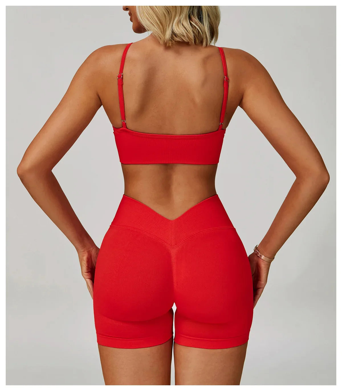 2/3PCS Women’s Seamless Yoga & Gym Set – Push-Up Sports Bra, Long Sleeve Jacket & Workout Leggings