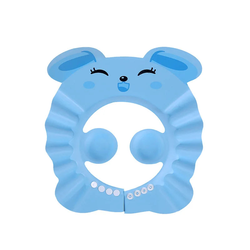 Baby Shower Hair Wash Cap - Adjustable Soft Ear Protection Hat for Kids Bath Time