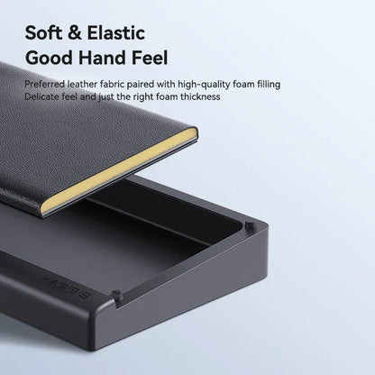 Ergonomic Keyboard Wrist Rest Pad by Hagibis - Soft Memory Foam Support with Desktop Storage Box for Easy Typing & Pain Relief in Office or Home