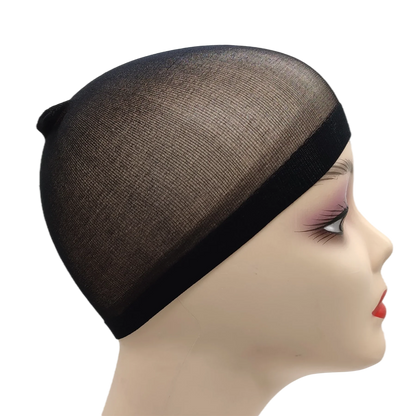 2PCS Stretch Mesh Wig Caps – Black & Brown Stocking Wig Cap for Weave, Hair Nets for Making Wigs