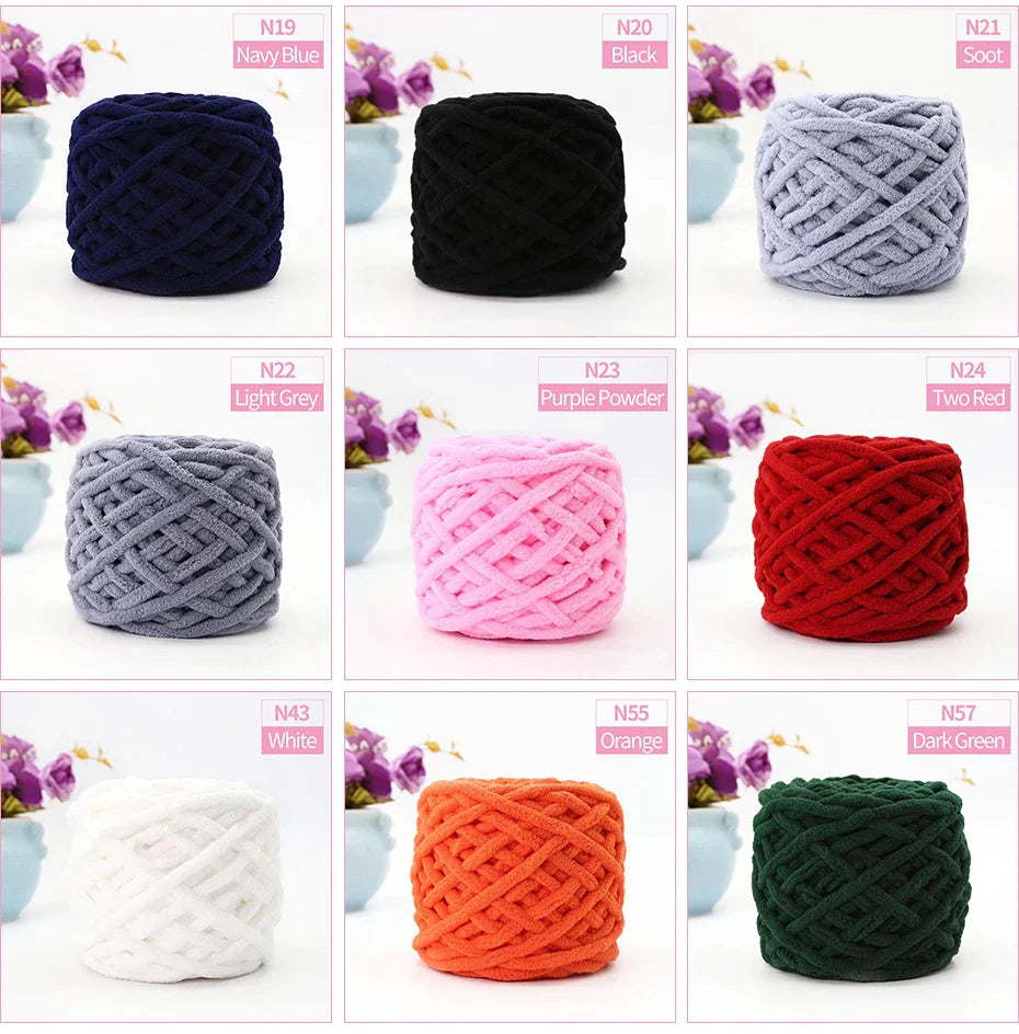 QJH Chunky Blanket Yarn – Luxury Thick Polyester Jumbo Knitting & Crochet Yarn for Blankets & Pillows, 100g Ball