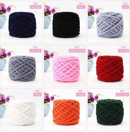 QJH Chunky Blanket Yarn – Luxury Thick Polyester Jumbo Knitting & Crochet Yarn for Blankets & Pillows, 100g Ball