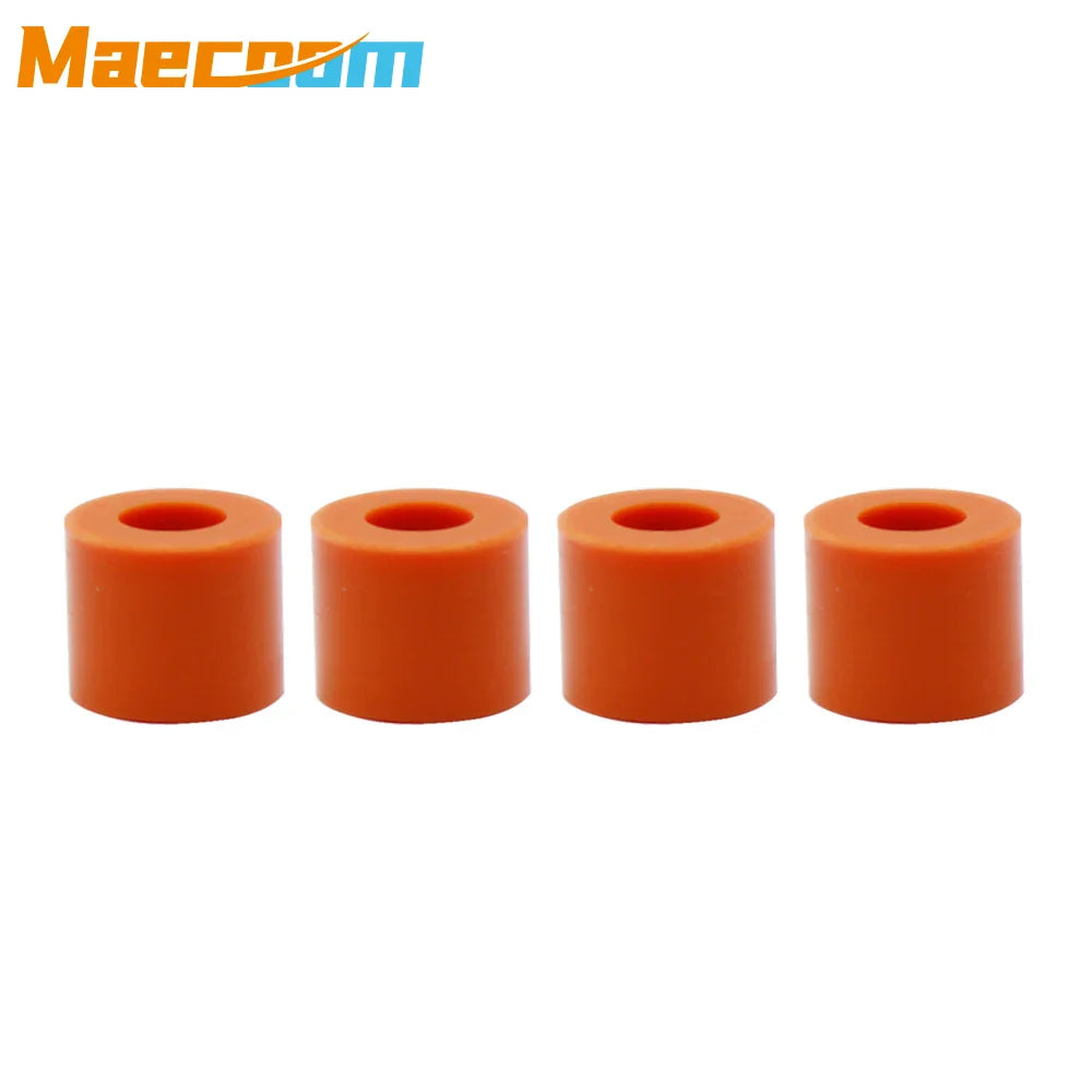 3D Printer Hot Bed Leveling Silicone Spacer Set – High Temperature Solid Column Parts Kit (3 Long + 1 Short) for CR-10/CR-10S/Ender-3 Repair & Upgrade Accessories