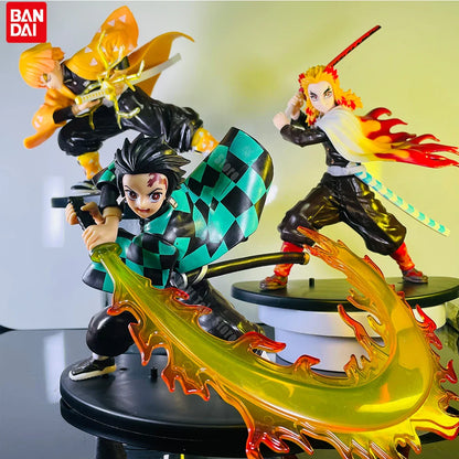 Demon Slayer Anime Figure — Tanjirou, Zenitsu & Kyoujurou PVC Action Toy Collectible Gift for Kids