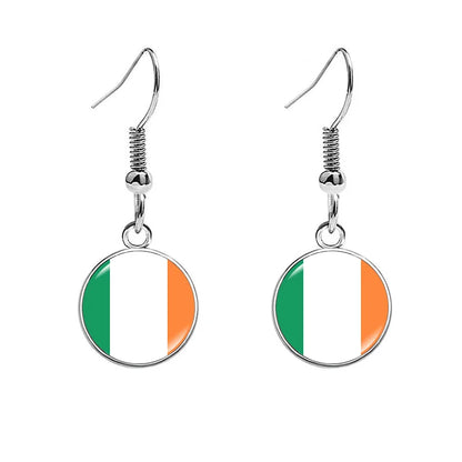 South & North America Flag Earrings - Patriotic Country Pride Drop Dangle Jewelry Gifts for Women