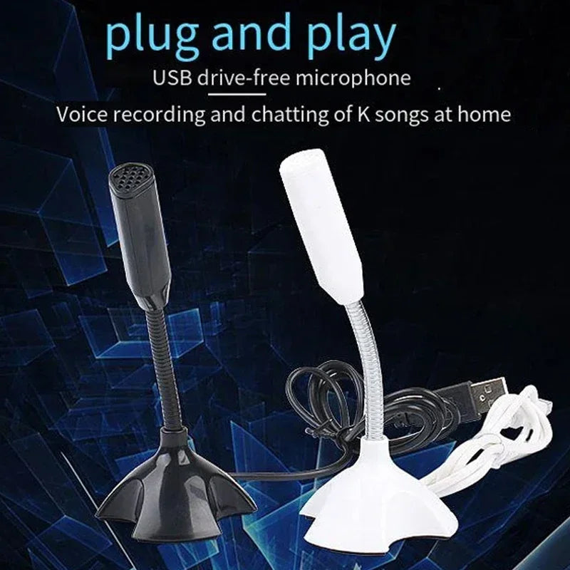 USB Studio Microphone with Adjustable Stand - Desktop Gaming, Streaming & Recording Mic for Laptop & Computer