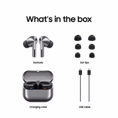 Galaxy Buds3 Pro Wireless Bluetooth Earbuds with Charging Case & Memory Foam Tips – Immersive Sound Headset