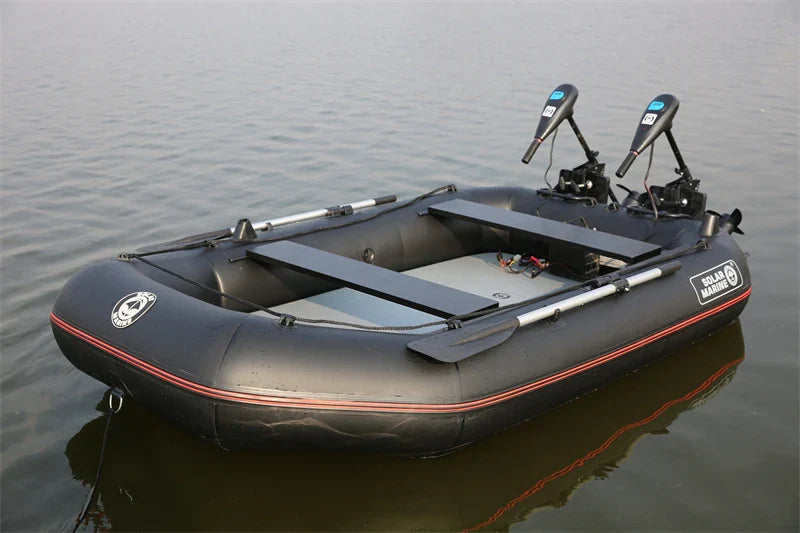 8.5ft Dinghy Boat for Adults – Widened Inflatable Fishing Kayak, Raft, Sport Boat with Paddles, Air Pump & Carry Bag