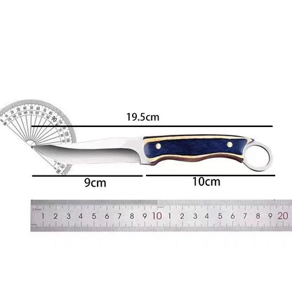 7.6-Inch Sharp Stainless Steel Fruit Knife with Wood Handle - Multipurpose Kitchen Knife for Family and BBQ