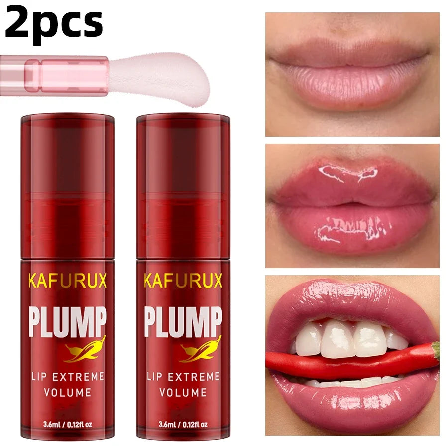 Lip Plumping Oil Gloss - Long-Lasting Moisturizing Lip Serum for Fuller-Looking Lips