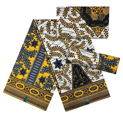 100% Cotton Ankara Wax Fabric - High Quality Soft Real Dutch Pagne Print for Dresses & Sewing