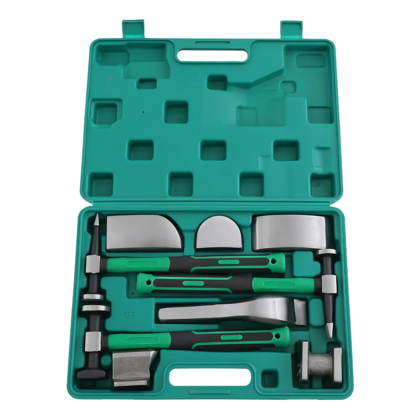 9PCS Car Dent Repair Tool Kit – 45# Steel Hammer & Lining Irons Set for Auto Body Repair, Motorcycle & Sheet Metal Fixing