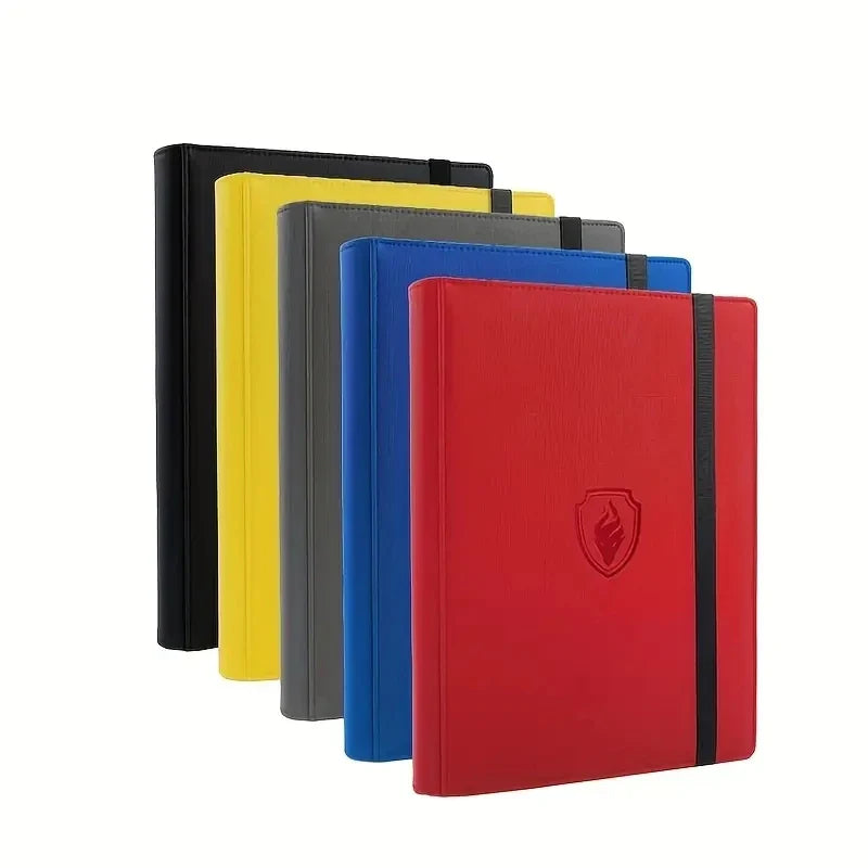 9-Pocket Card Binder – 360 Trading Card Holder Book with Premium PU Cover, Zip Binder for Cards, Durable Side Loading