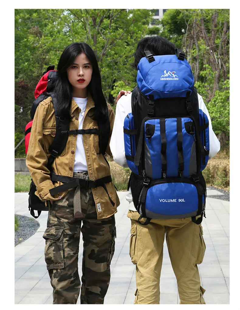 90L Waterproof Hiking Backpack – Large Capacity Trekking Rucksack for Camping, Travel & Outdoor Sports Equipment for Men