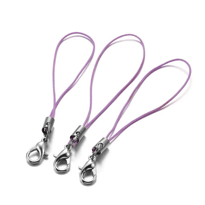 20/50/100PCS Lanyard Strap Cords - Lobster Clasp Rope Keychains for Charms, Pendants, Mobile Accessories & DIY Crafts