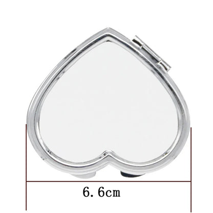 12PCS Metal Pocket Compact Mirrors - Sublimation Blank Travel Makeup Mirrors for Women & Men