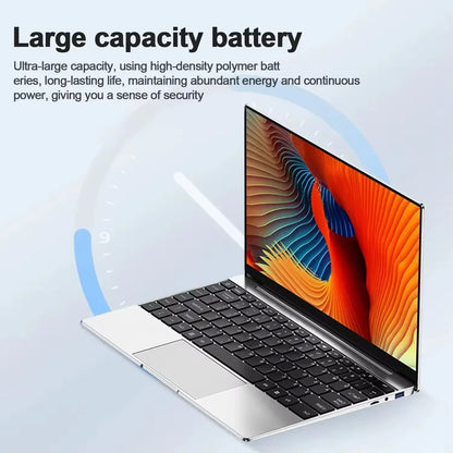 14.1" Windows 11 Laptop – Intel Celeron N4000, 12GB RAM, 512GB SSD, Full HD Notebook for Office & Study