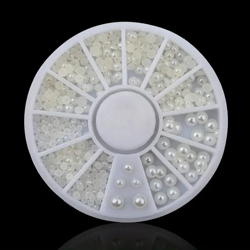 Nail Art Rhinestone Gems - Glitter Crystal Beads Manicure Decoration Accessories for Professional Nail Design