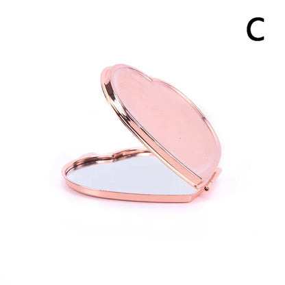 Foldable Mini Square Makeup Mirror - Double-Sided Compact Pocket Vanity Mirror